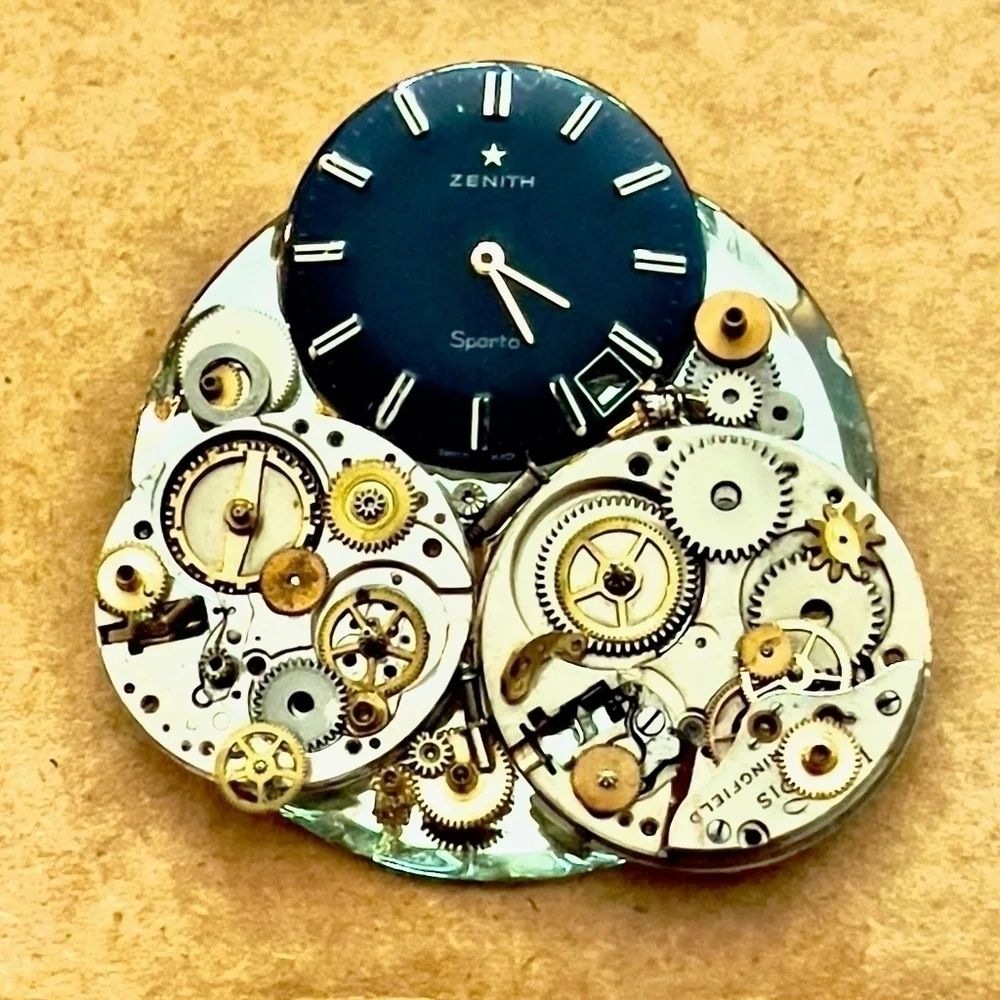 Zenith Watch Face Gears Steampunk Handmade Artesian Brooch Luxury Collector
